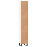 Badkamerkast 30x30x190 cm bewerkt hout wit