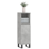 Badkamerkast 30x30x100 cm bewerkt hout betongrijs