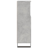 Badkamerkast 30x30x100 cm bewerkt hout betongrijs