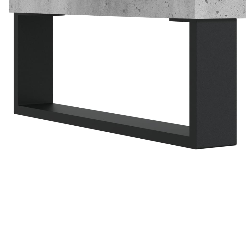 Badkamerkast 30x30x100 cm bewerkt hout betongrijs