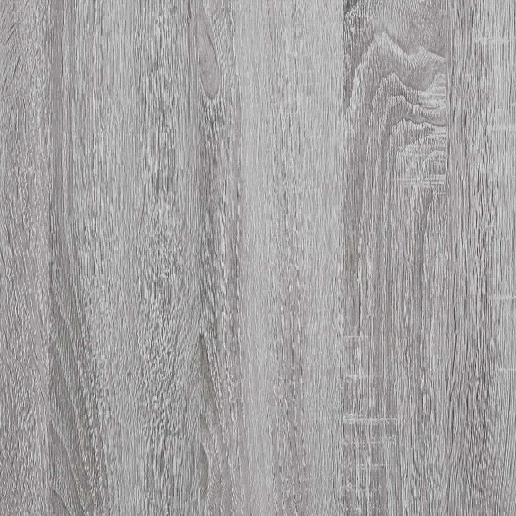 Badkamerkast 30x30x100 cm bewerkt hout grijs sonoma eikenkleur