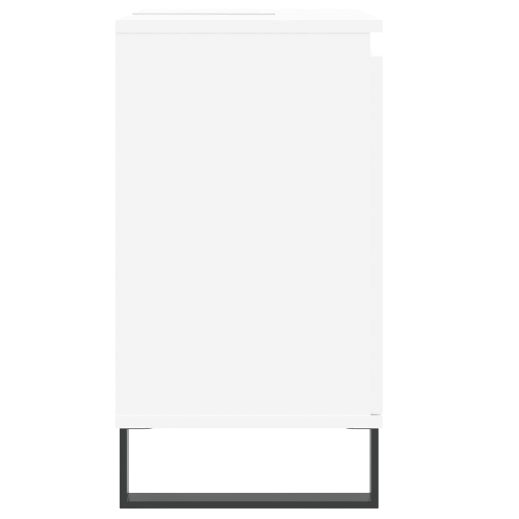Badkamerkast 58x33x60 cm bewerkt hout wit