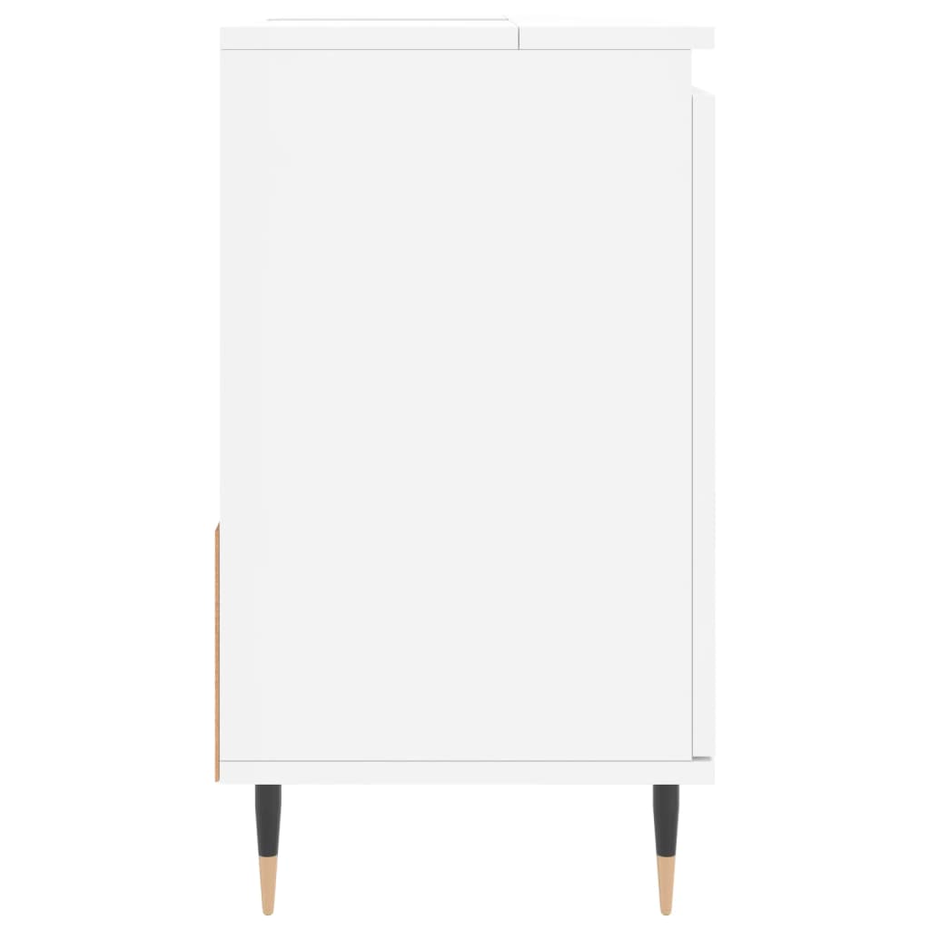 Badkamerkast 65x33x60 cm bewerkt hout wit