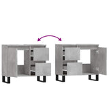 Badkamerkast 65x33x60 cm bewerkt hout betongrijs