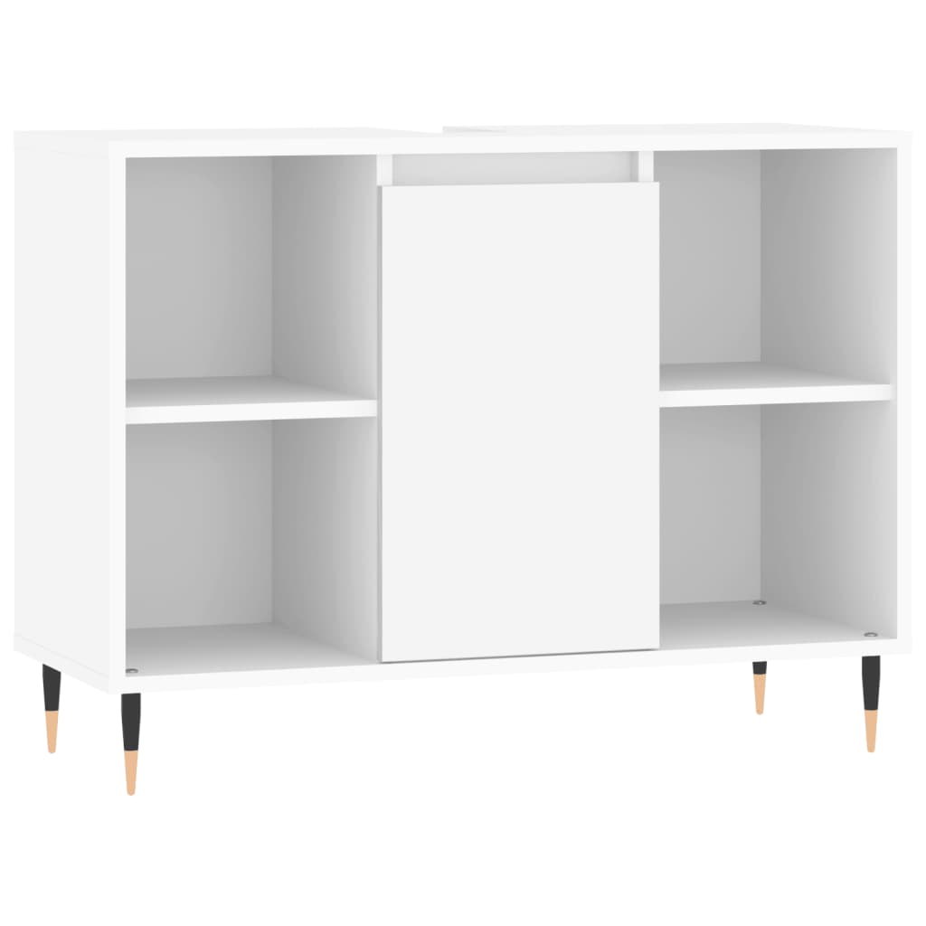 Badkamerkast 80x33x60 cm bewerkt hout wit