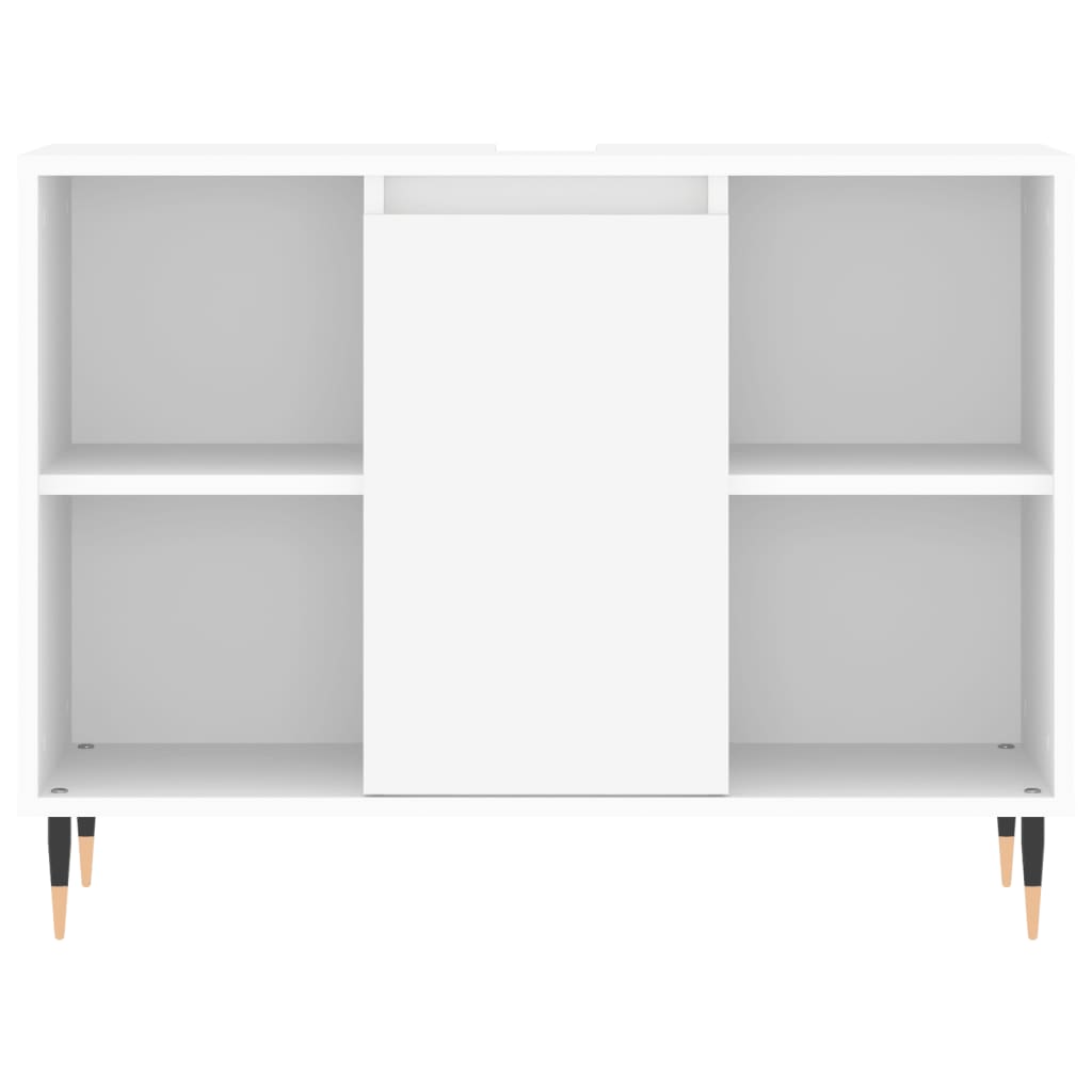 Badkamerkast 80x33x60 cm bewerkt hout wit