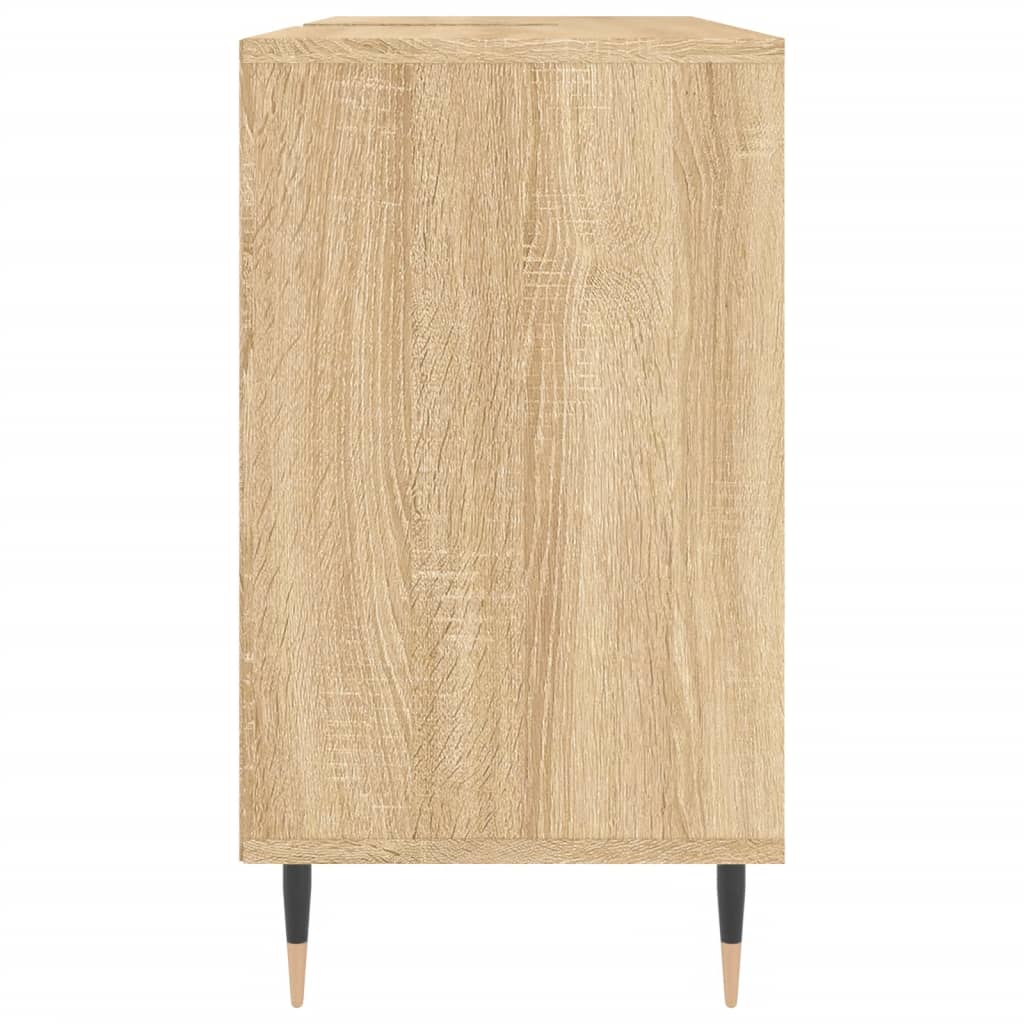 Badkamerkast 80x33x60 cm bewerkt hout sonoma eikenkleurig