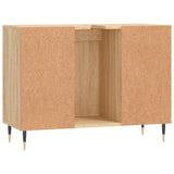 Badkamerkast 80x33x60 cm bewerkt hout sonoma eikenkleurig