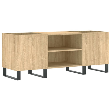 Platenkast 121x38x48 cm bewerkt hout sonoma eikenkleurig