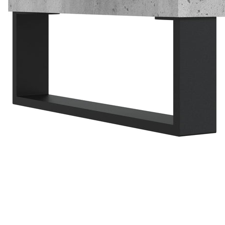 Platenkast 121x38x48 cm bewerkt hout betongrijs