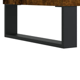 Platenkast 121x38x48 cm bewerkt hout gerookt eikenkleurig