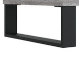 Platenkast 121x38x48 cm bewerkt hout grijs sonoma eikenkleurig