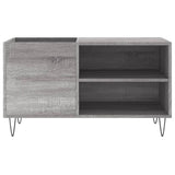 Platenkast 85x38x48 cm bewerkt hout grijs sonoma eikenkleurig