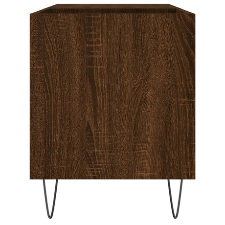 Platenkast 85x38x48 cm bewerkt hout bruin eikenkleur