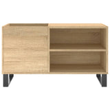 Platenkast 85x38x48 cm bewerkt hout sonoma eikenkleurig