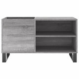 Platenkast 85x38x48 cm bewerkt hout grijs sonoma eikenkleurig