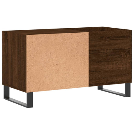 Platenkast 85x38x48 cm bewerkt hout bruin eikenkleur