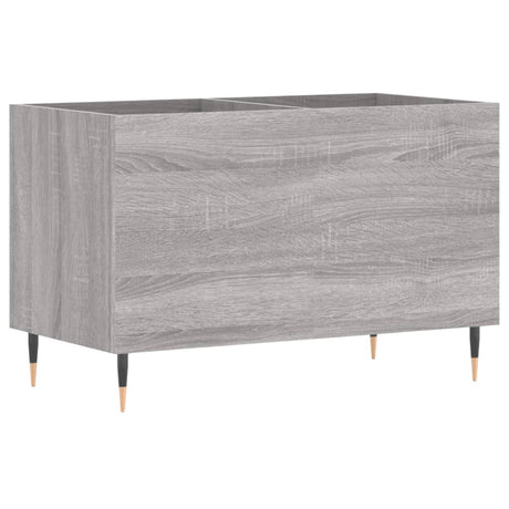 Platenkast 74,5x38x48 cm bewerkt hout grijs sonoma eikenkleurig