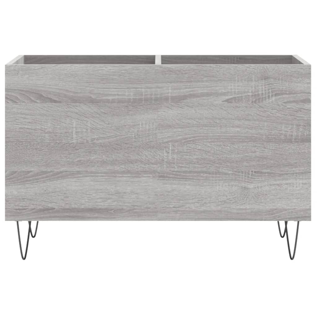 Platenkast 74,5x38x48 cm bewerkt hout grijs sonoma eikenkleurig