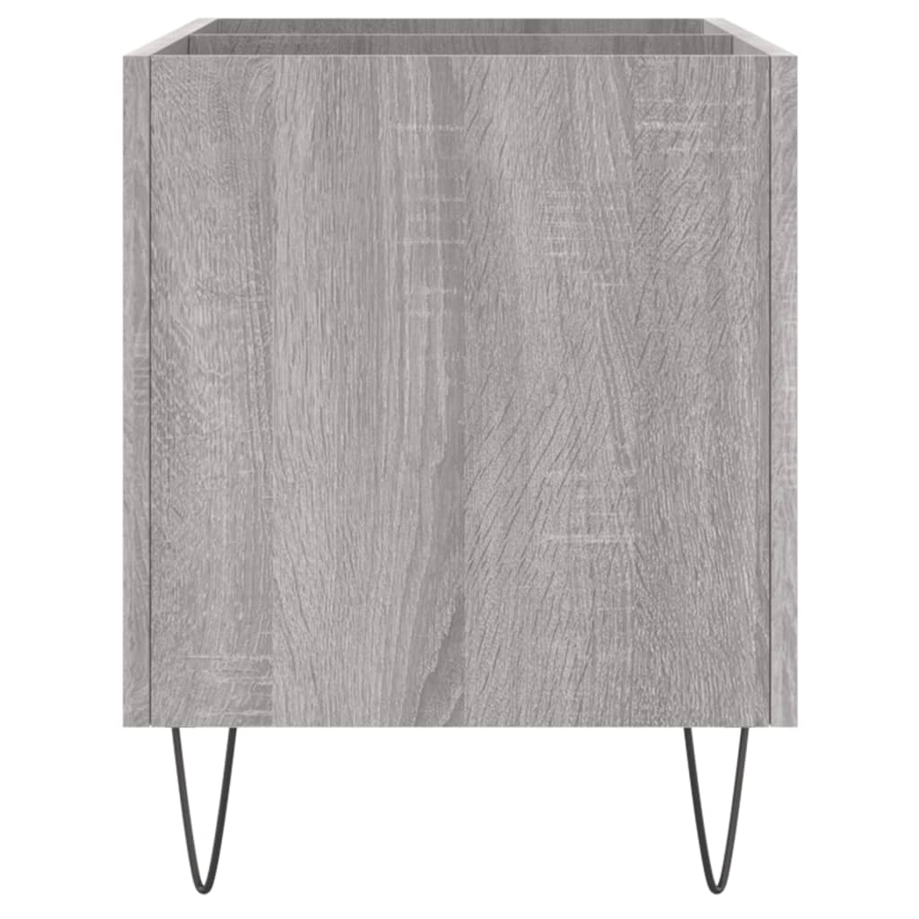 Platenkast 74,5x38x48 cm bewerkt hout grijs sonoma eikenkleurig