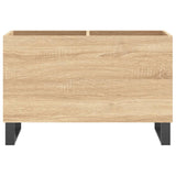 Platenkast 74,5x38x48 cm bewerkt hout sonoma eikenkleurig