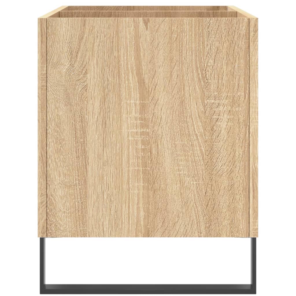 Platenkast 74,5x38x48 cm bewerkt hout sonoma eikenkleurig