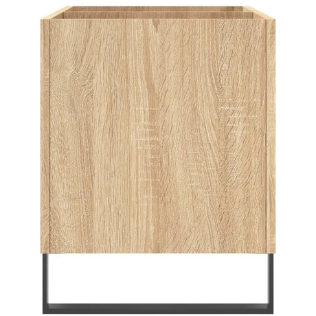 Platenkast 74,5x38x48 cm bewerkt hout sonoma eikenkleurig