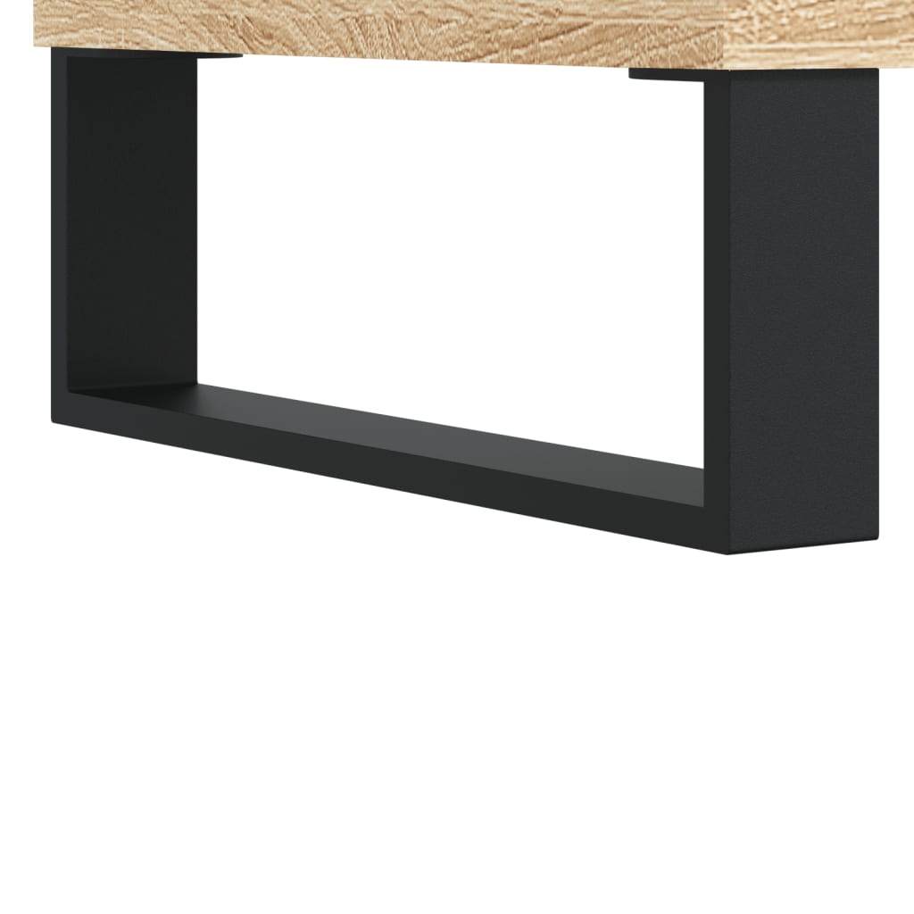 Platenkast 74,5x38x48 cm bewerkt hout sonoma eikenkleurig