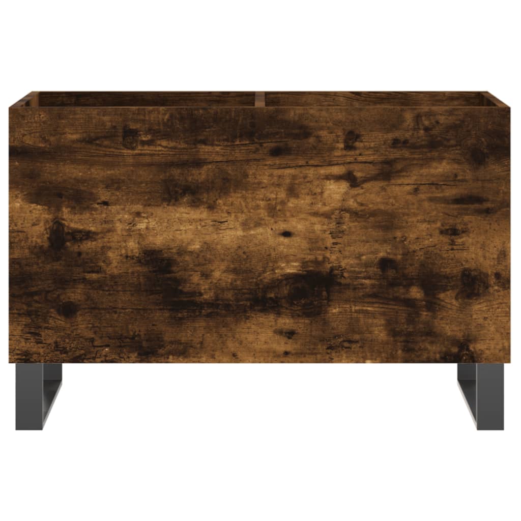 Platenkast 74,5x38x48 cm bewerkt hout gerookt eikenkleurig