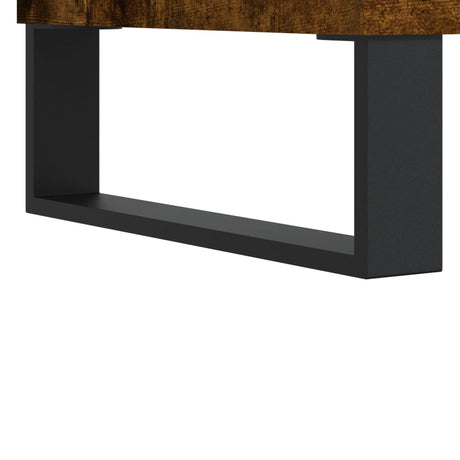 Platenkast 74,5x38x48 cm bewerkt hout gerookt eikenkleurig