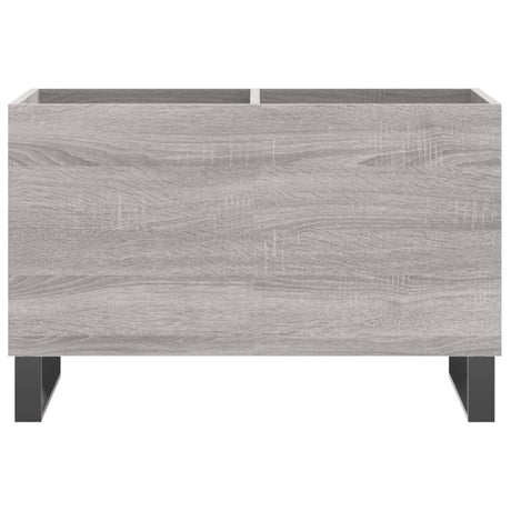 Platenkast 74,5x38x48 cm bewerkt hout grijs sonoma eikenkleurig