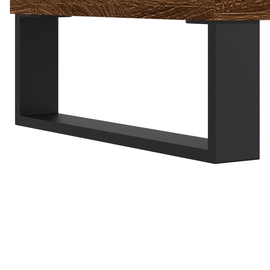 Platenkast 74,5x38x48 cm bewerkt hout bruin eikenkleur