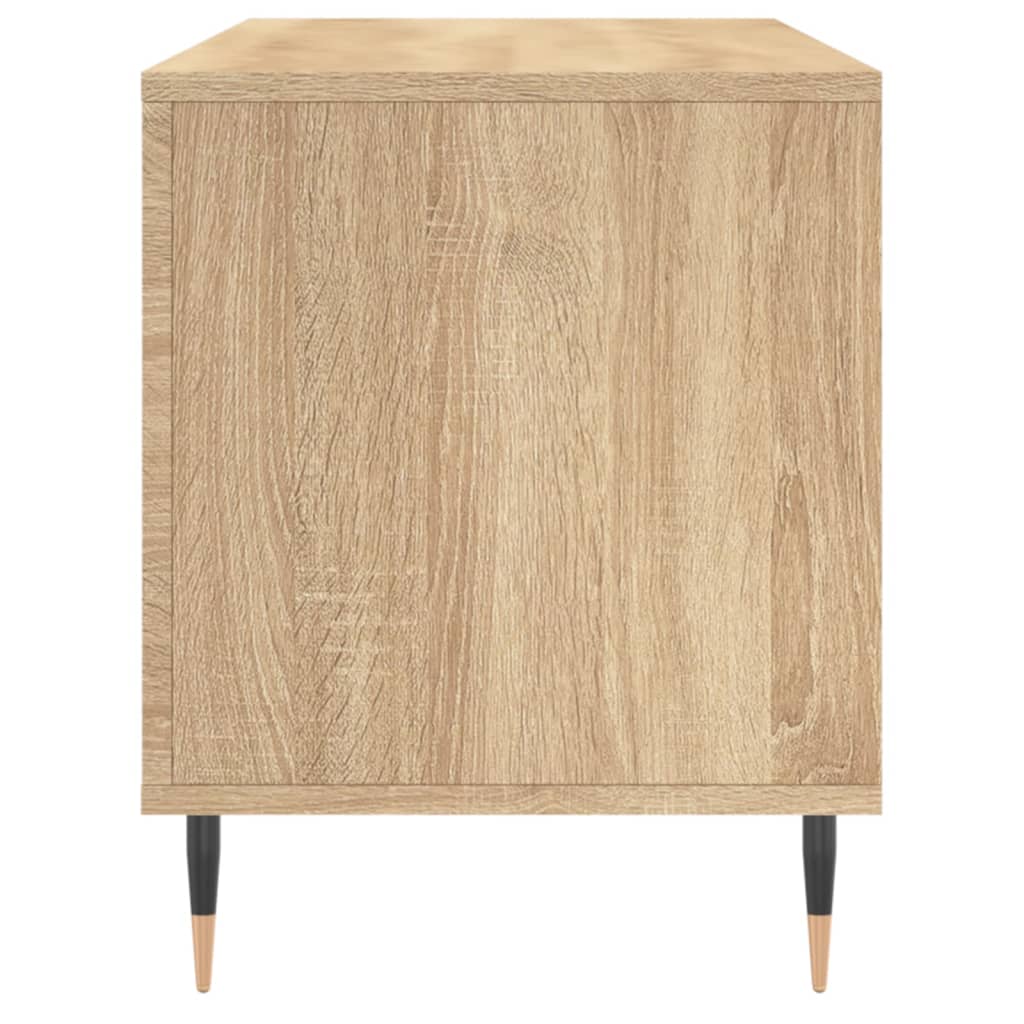 Platenkast 100x38x48 cm bewerkt hout sonoma eikenkleurig