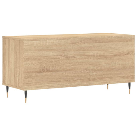 Platenkast 100x38x48 cm bewerkt hout sonoma eikenkleurig