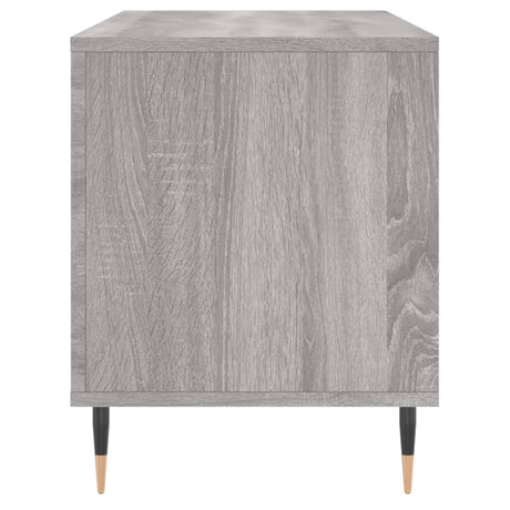 Platenkast 100x38x48 cm bewerkt hout grijs sonoma eikenkleurig