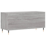 Platenkast 100x38x48 cm bewerkt hout grijs sonoma eikenkleurig