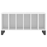 Platenkast 100x38x48 cm bewerkt hout wit