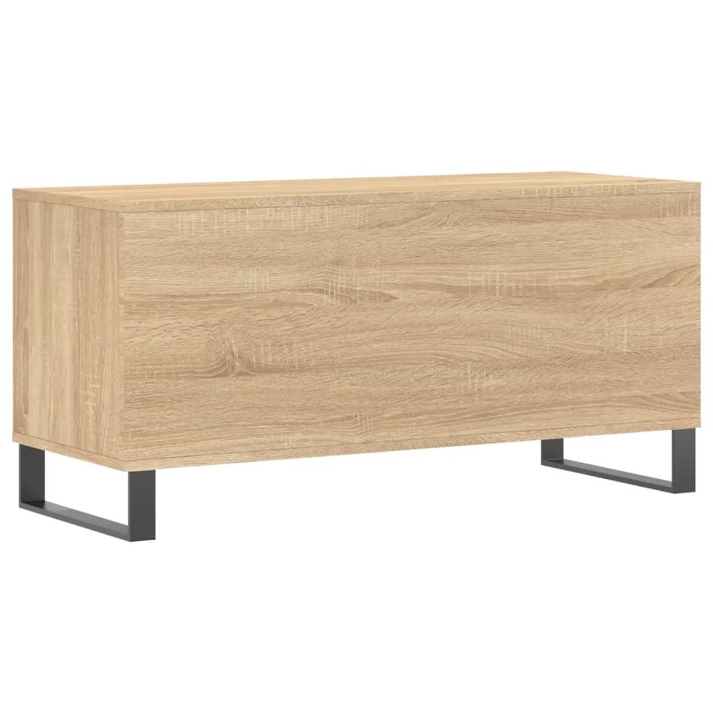 Platenkast 100x38x48 cm bewerkt hout sonoma eikenkleurig