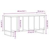 Platenkast 100x38x48 cm bewerkt hout sonoma eikenkleurig