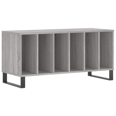 Platenkast 100x38x48 cm bewerkt hout grijs sonoma eikenkleurig