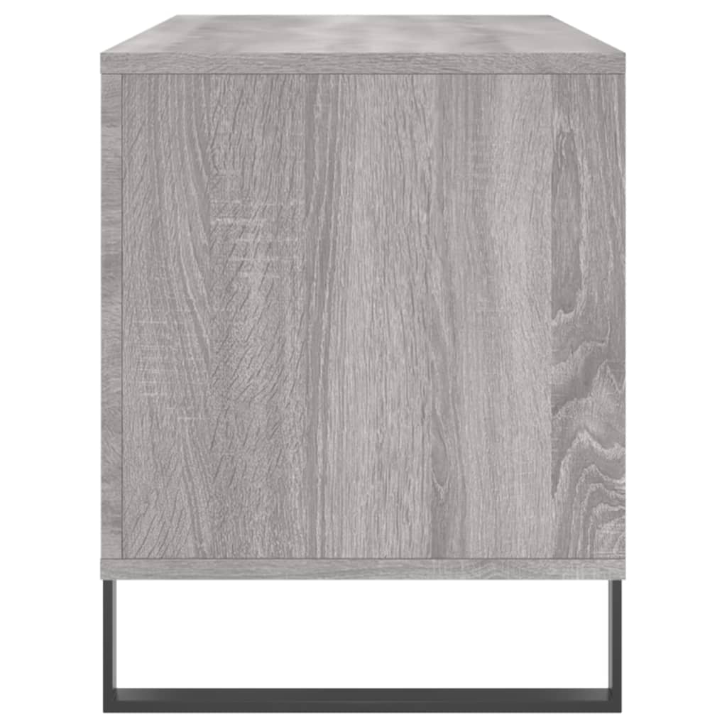 Platenkast 100x38x48 cm bewerkt hout grijs sonoma eikenkleurig