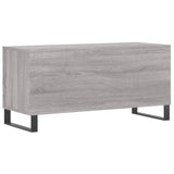 Platenkast 100x38x48 cm bewerkt hout grijs sonoma eikenkleurig