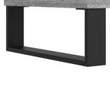 Platenkast 100x38x48 cm bewerkt hout grijs sonoma eikenkleurig