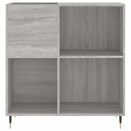 Platenkast 84,5x38x89 cm bewerkt hout grijs sonoma eikenkleurig