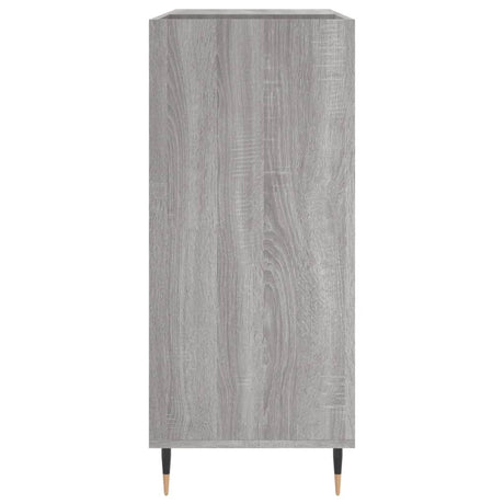 Platenkast 84,5x38x89 cm bewerkt hout grijs sonoma eikenkleurig