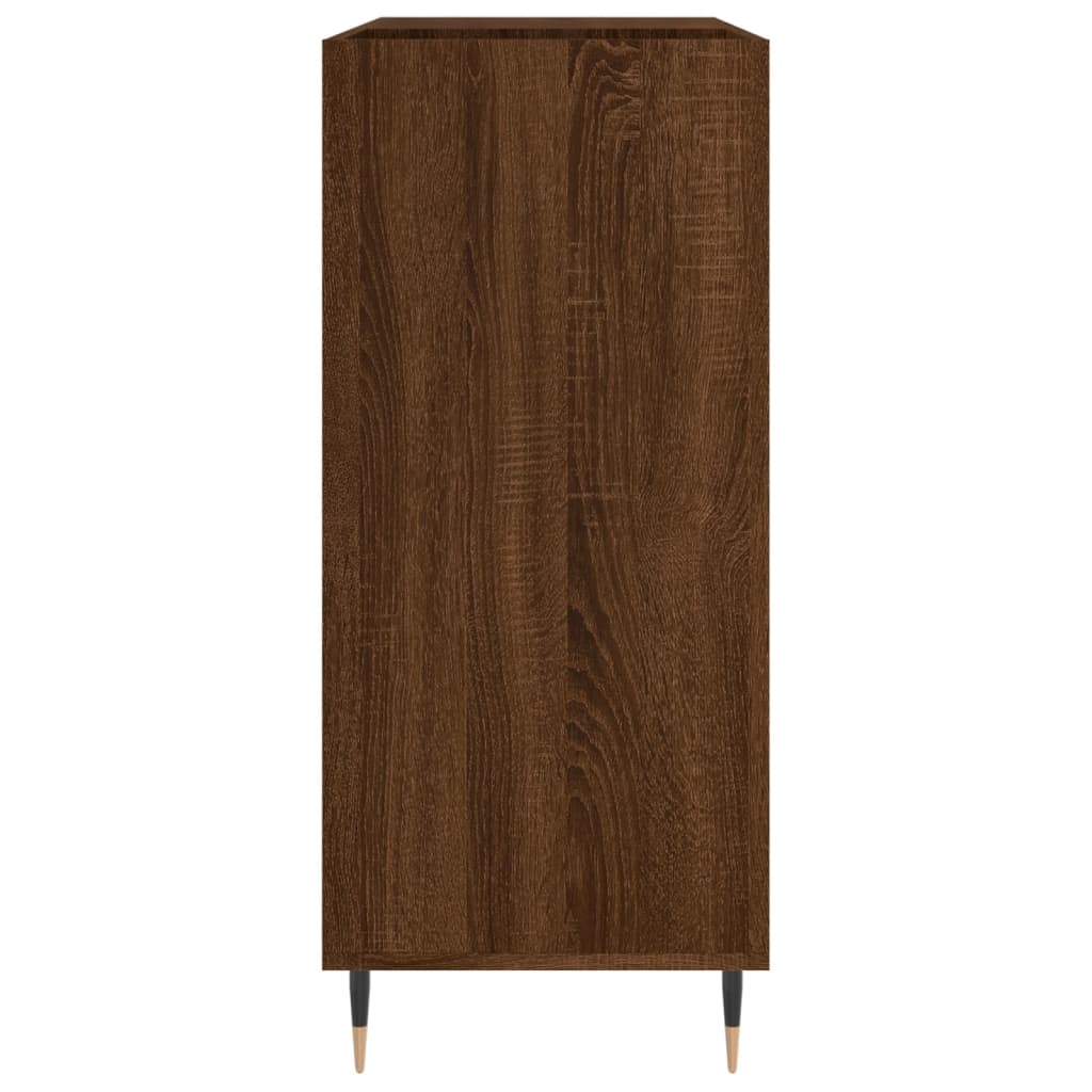 Platenkast 84,5x38x89 cm bewerkt hout bruin eikenkleur