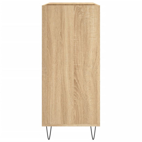 Platenkast 84,5x38x89 cm bewerkt hout sonoma eikenkleurig