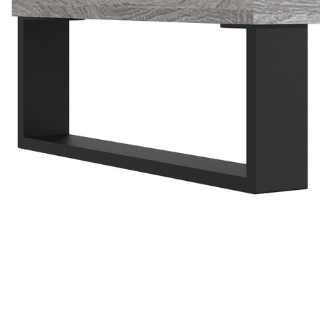 Platenkast 84,5x38x89 cm bewerkt hout grijs sonoma eikenkleurig