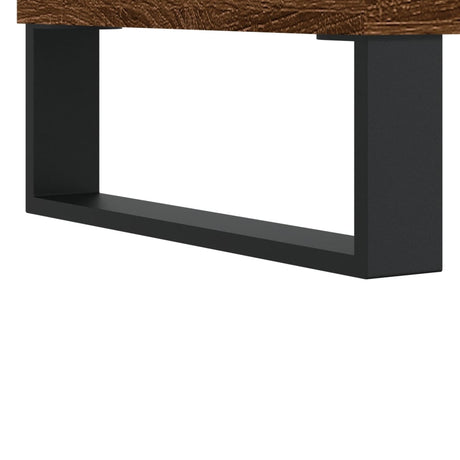 Platenkast 84,5x38x89 cm bewerkt hout bruin eikenkleur