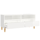 Tv-meubel 100x34,5x44,5 cm bewerkt hout hoogglans wit